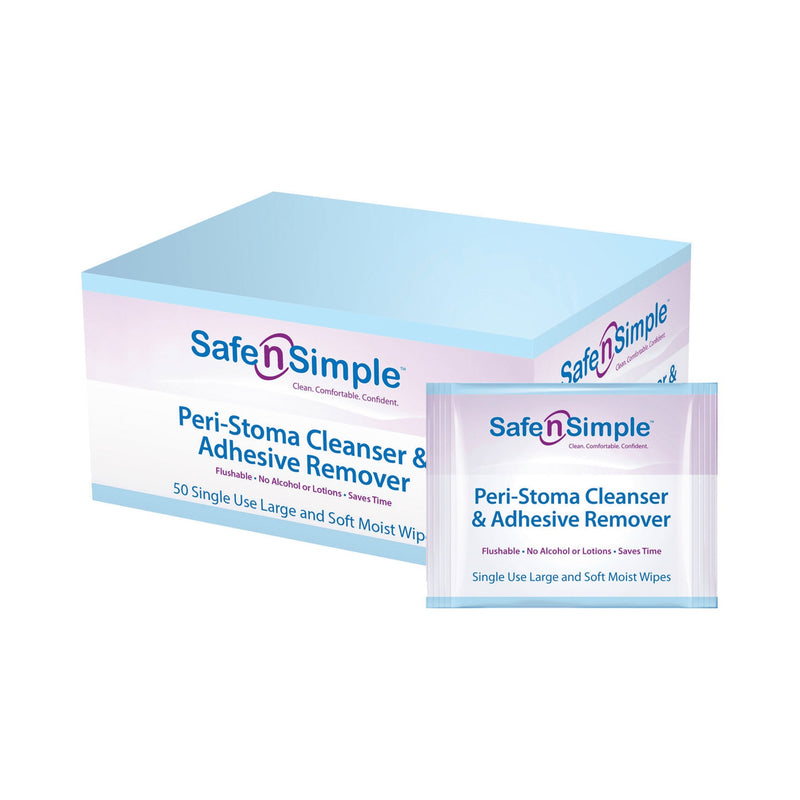 Safe N Simple™ Adhesive Remover, 5 x 7 Inch Wipe, 1 Each (General Wound Care) - Img 1