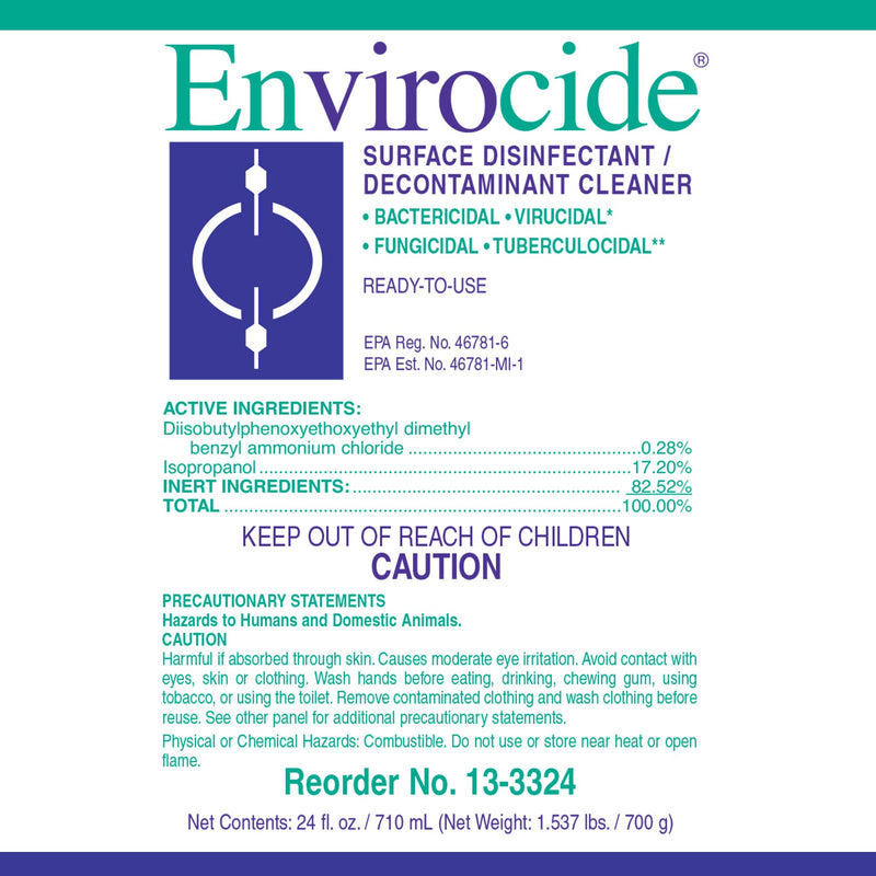 Envirocide® Surface Disinfectant Cleaner, 1 Case of 12 (Cleaners and Disinfectants) - Img 3