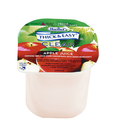 Thick & Easy® Clear Nectar Consistency Apple Thickened Beverage, 4-ounce Cup, 1 Case of 24 (Nutritionals) - Img 1