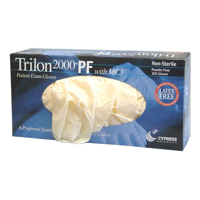 Trilon 2000® PF with MC3® Stretch Vinyl Standard Cuff Length Exam Glove, Large, Ivory, 1 Box of 100 () - Img 1