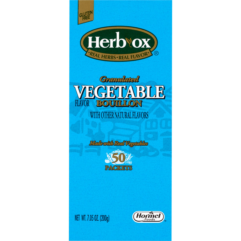 Herb-Ox® Vegetable Bouillon Instant Broth, 1 Box of 50 (Nutritionals) - Img 1