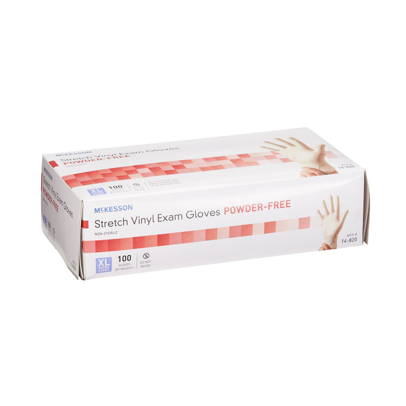 McKesson Stretch Vinyl Exam Glove, Extra Large, Ivory, 1 Box of 100 () - Img 4