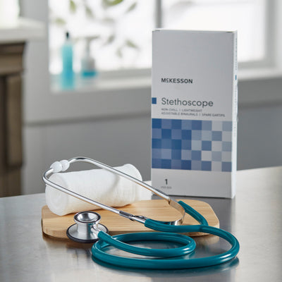 McKesson Classic Dual Head Stethoscope, Teal, 1 Each (Stethoscopes) - Img 9