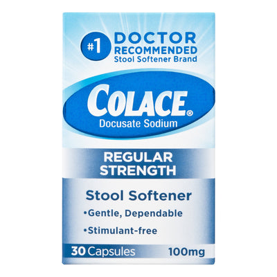 Colace® Docusate Sodium Stool Softener, 1 Box of 30 (Over the Counter) - Img 2