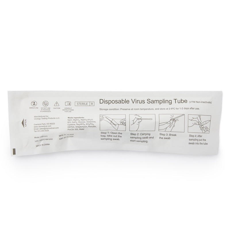 Virology Testing Products Nasopharyngeal Collection and Transport System, 1 Box of 100 (Specimen Collection) - Img 2