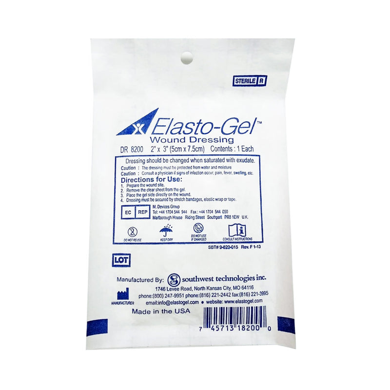 Elasto-Gel™ Wound Dressing, 2 x 3 Inch, 1 Box of 5 () - Img 2