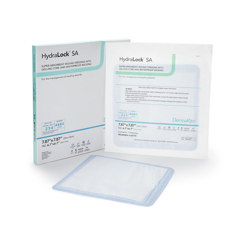 HydraLock™ SA Super Absorbent Dressing, 20 x 20 Centimeter, 1 Each (Advanced Wound Care) - Img 1