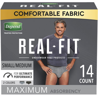 Depend® Real Fit® Maximum Absorbent Underwear, Small / Medium, 1 Pack of 14 () - Img 5