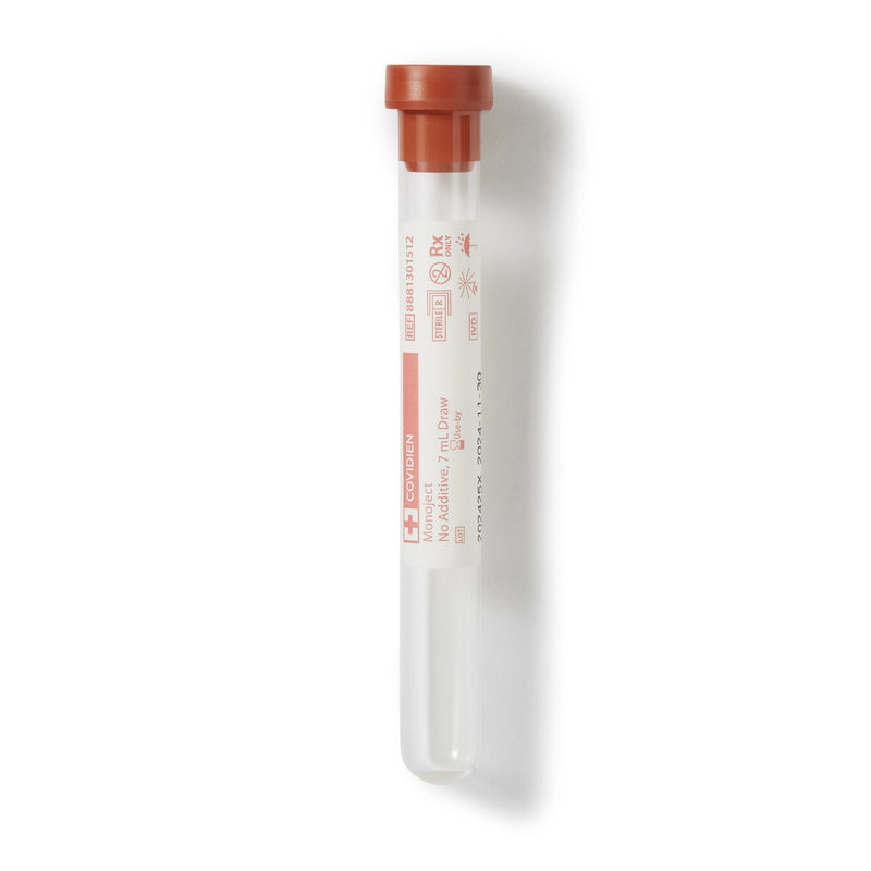 TUBE, BLD COL PLAIN RED 7ML GLS MONOJECT (100/BX 10BX/CS) (Laboratory Glassware and Plasticware) - Img 4