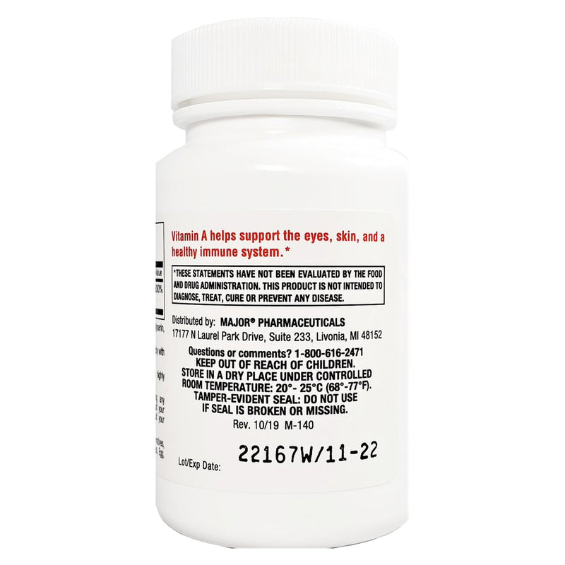 Major® Vitamin A Supplement, 1 Bottle (Over the Counter) - Img 2