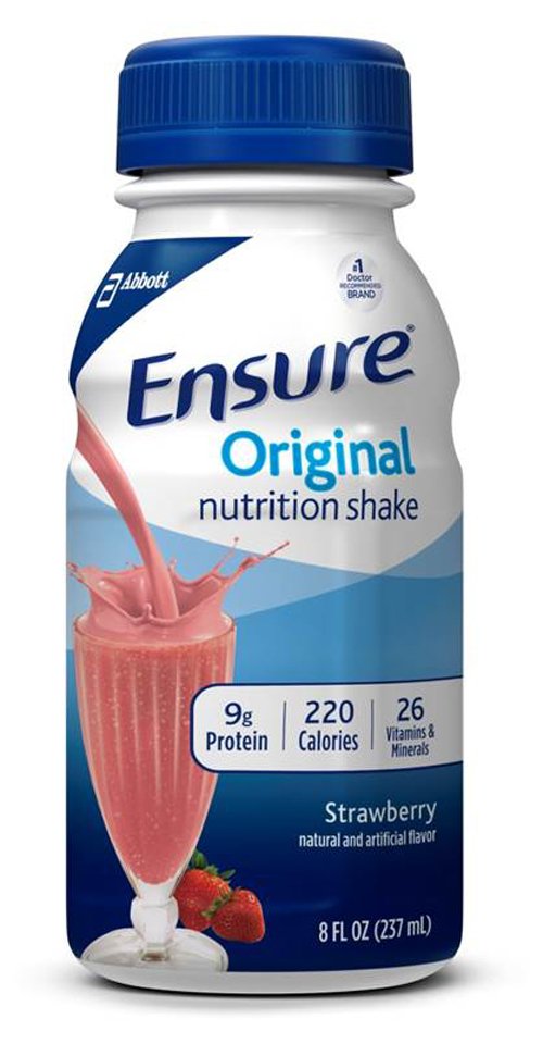 Ensure® Original Shake Strawberry Oral Supplement, 8 oz. Bottle, 1 Case of 16 (Nutritionals) - Img 1