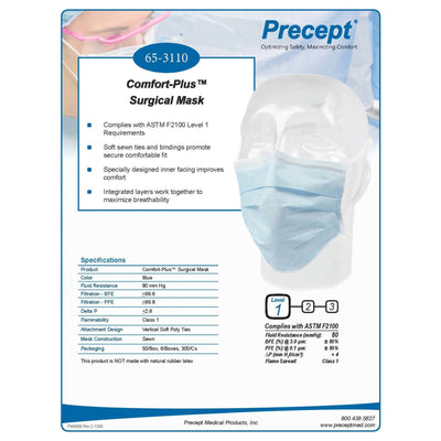 Comfort-Plus™ Surgical Mask, 1 Case of 300 (Masks) - Img 2