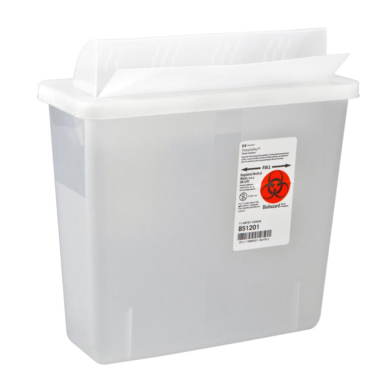 In-Room™ Multi-purpose Sharps Container, 1-1/4 Gallon, 11 x 10¾ x 4¾ Inch, 1 Case of 20 () - Img 1