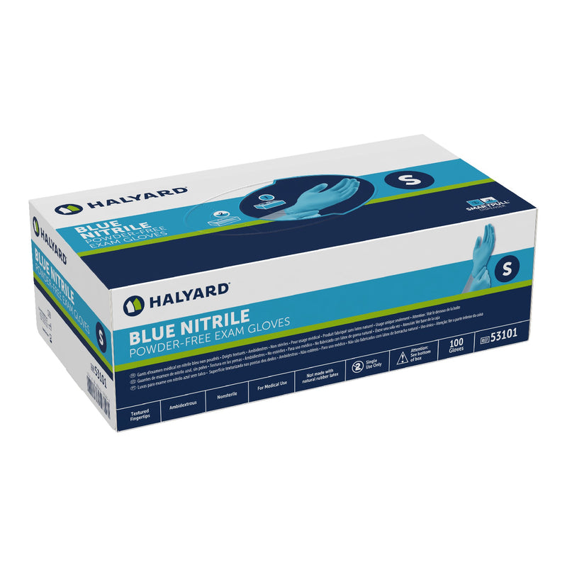 Blue Nitrile® Exam Glove, Small, Blue, 1 Box of 100 () - Img 2