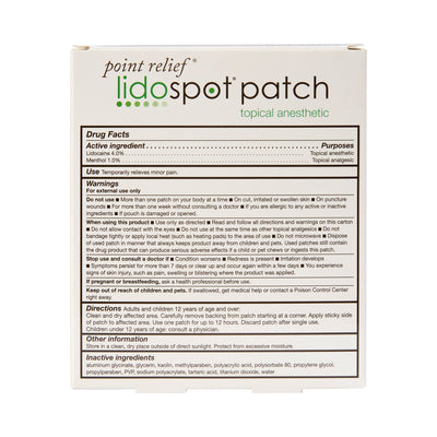 LidoSpot® Topical Pain Relief, 1 Pack of 5 (Over the Counter) - Img 6