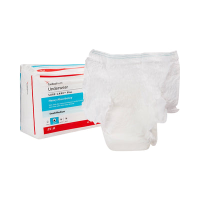 Sure Care™ Plus Heavy Absorbent Underwear, Medium, 1 Bag of 25 () - Img 1