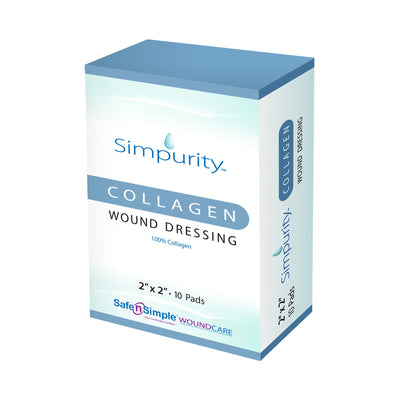 Simpurity™ Collagen Dressing, 2 x 2 Inch, 1 Box of 10 (Advanced Wound Care) - Img 1