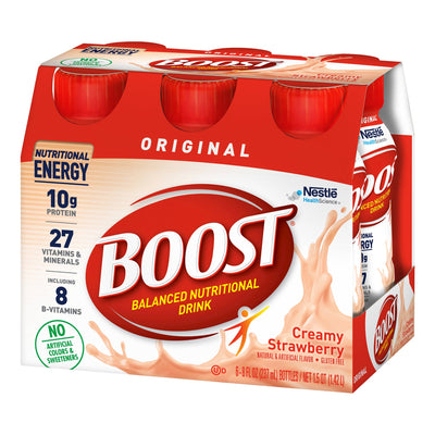 Boost® Original Strawberry Oral Supplement, 8 oz. Bottle, 1 Pack of 6 (Nutritionals) - Img 1