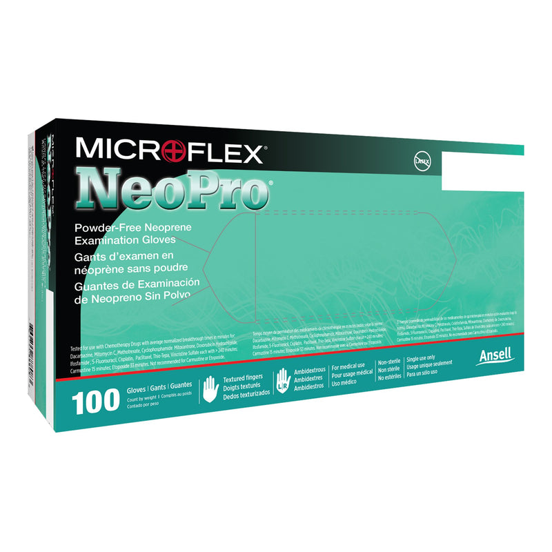 NeoPro® Polychloroprene Exam Glove, Large, Green, 1 Case of 10 () - Img 1
