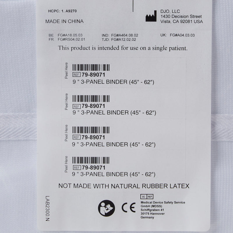 ProCare® 3-Panel Abdominal Support, One Size Fits 45 - 62 Inch Waists, 9-Inch Height, 1 Each (Immobilizers, Splints and Supports) - Img 3