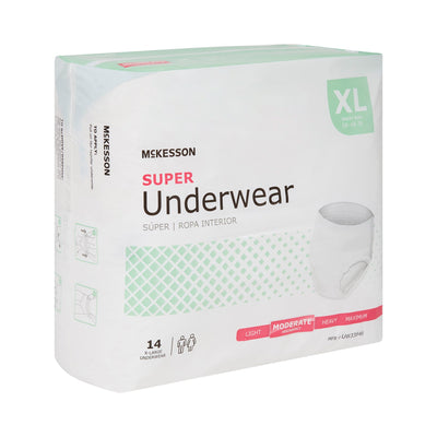 McKesson Super Moderate Absorbent Underwear, Extra Large, 1 Bag of 14 () - Img 4