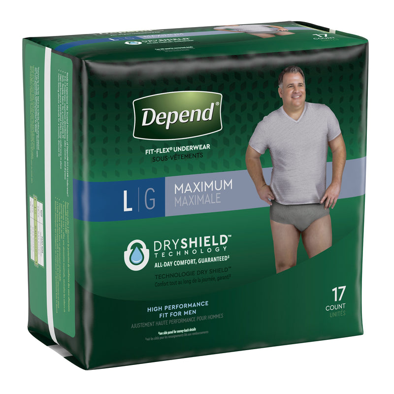 Depend® FIT-FLEX® Absorbent Underwear for Men, 1 Case of 34 () - Img 3