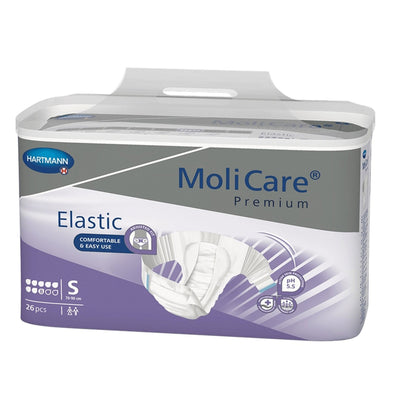 MoliCare® Premium Elastic High Absorbency Incontinence Briefs, Small, 1 Case of 78 () - Img 1