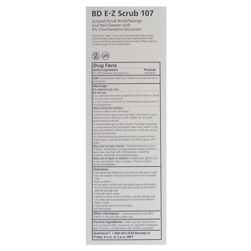 E-Z Scrub™ Red Impregnated Scrub Brush, 1 Box of 30 (Skin Care) - Img 4