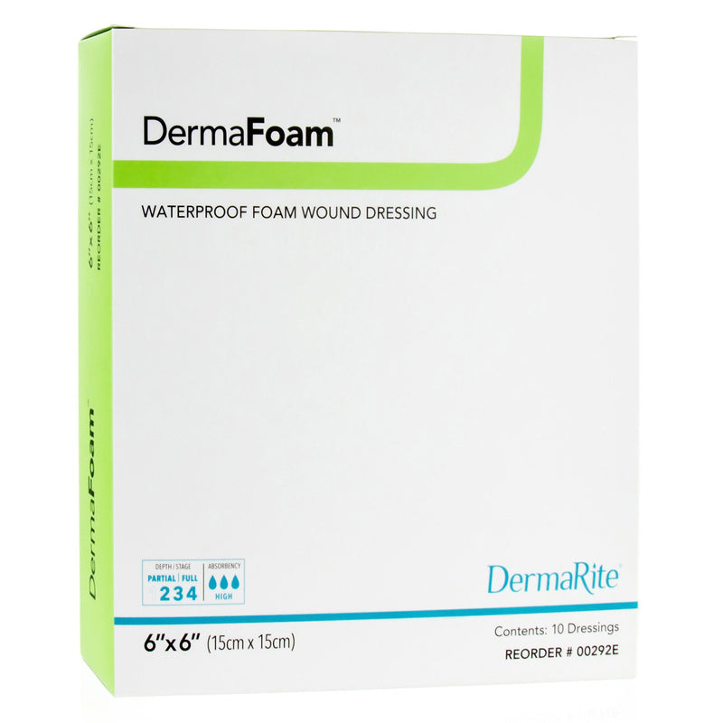 DermaFoam® Nonadhesive without Border Foam Dressing, 6 x 6 Inch, 1 Box of 10 (Advanced Wound Care) - Img 2