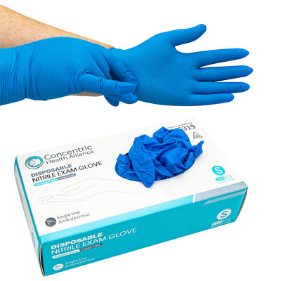 Huayuan Nitrile Exam Glove, Small, Blue, 1 Box () - Img 1