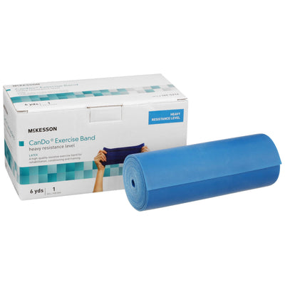 McKesson Exercise Resistance Band, Blue, 5 Inch x 6 Yard, Heavy Resistance, 1 Each (Exercise Equipment) - Img 1