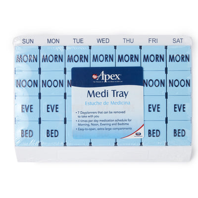 Apex Medi Tray Pill Organizer, Days of the Week / Morn, Noon, Eve, Bed, 1 Case of 48 (Pharmacy Supplies) - Img 2