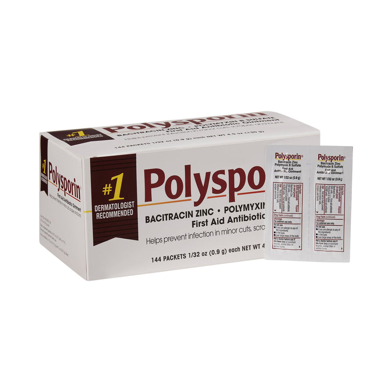 Polysporin® Bacitracin / Polymyxin B First Aid Antibiotic, 1 Box of 144 (Over the Counter) - Img 1