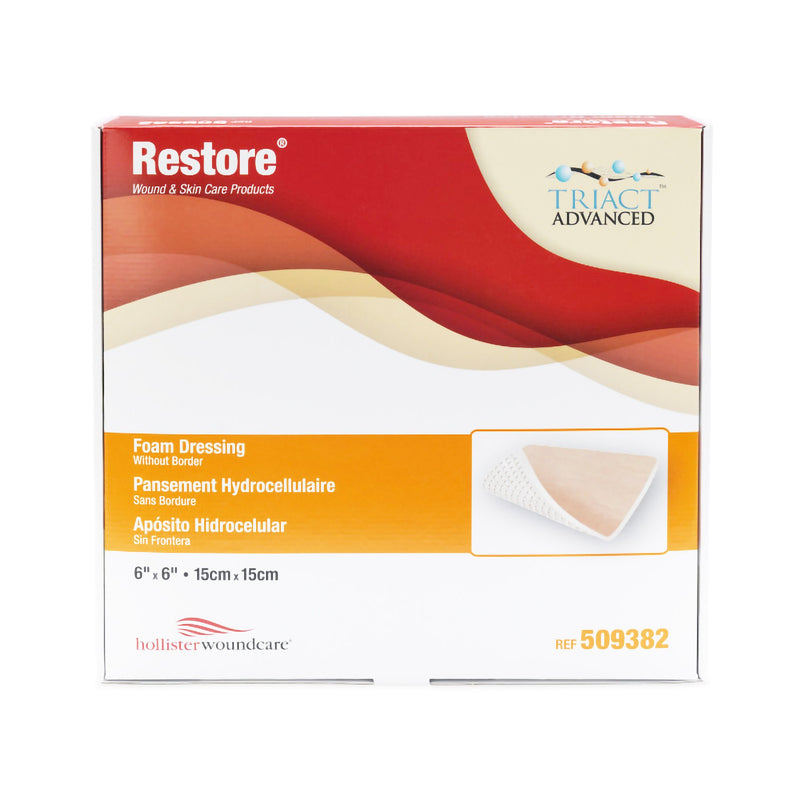 Restore™ Foam Dressing, 6 x 6 Inch, 1 Box of 10 (Advanced Wound Care) - Img 1