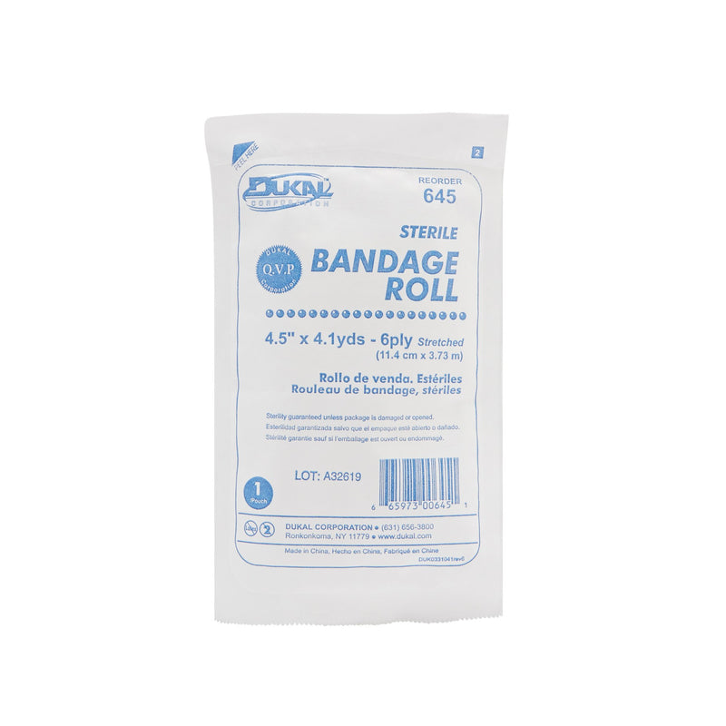 Dukal™ Sterile Fluff Bandage Roll, 4-1/2 Inch x 4-1/10 Yard, 1 Case of 100 (General Wound Care) - Img 2