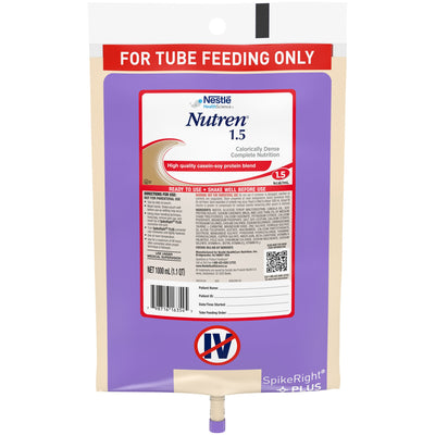 Nutren® 1.5 Ready to Hang Tube Feeding Formula, 33.8 oz. Bag, 1 Each (Nutritionals) - Img 1