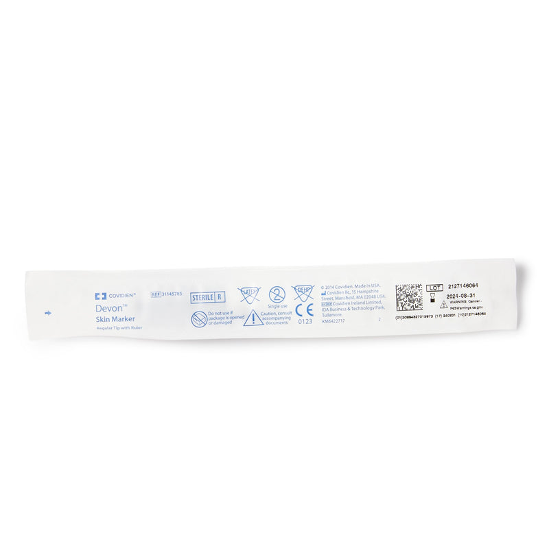 Devon™ Regular Tip Surgical Skin Marker with Ruler, 1 Case of 100 (Skin Markers) - Img 2