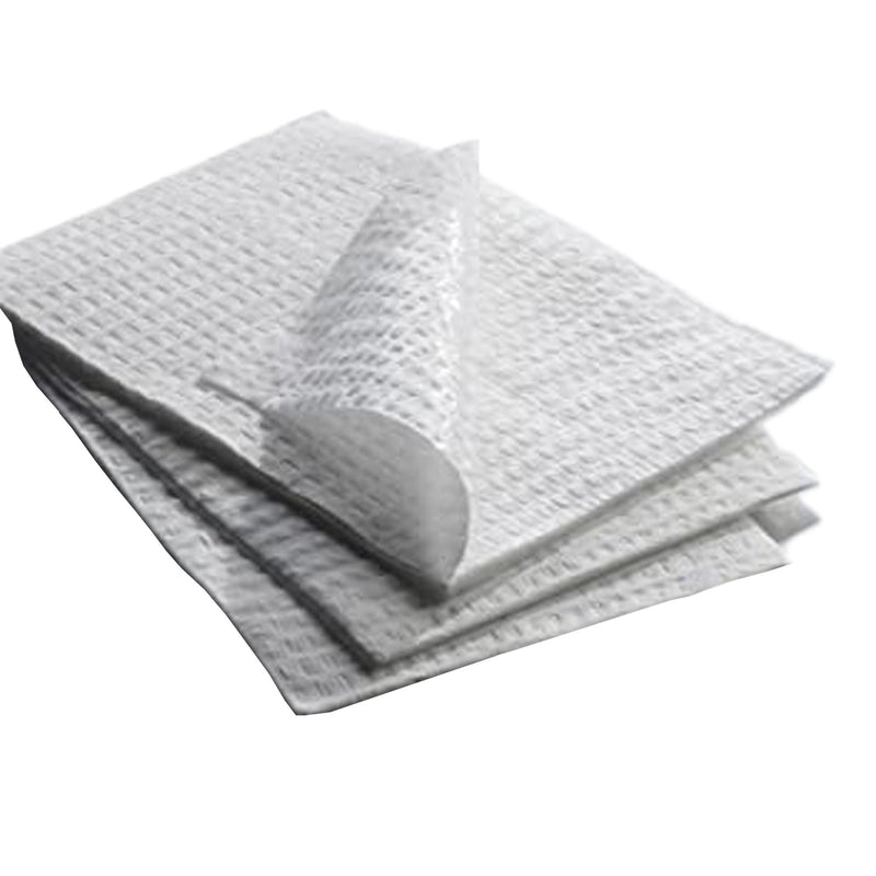 Swab-ee Nonsterile White Procedure Towel, 13-1/2 x 18 Inch, 1 Case of 500 (Procedure Towels) - Img 1