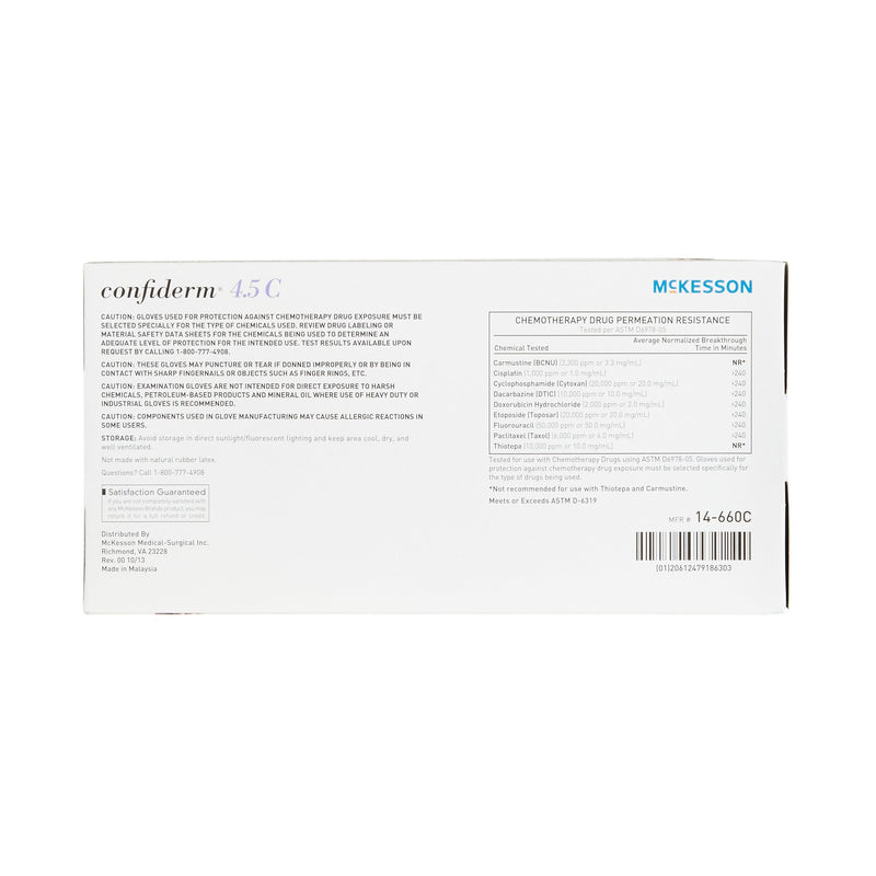 McKesson Confiderm® 4.5C Nitrile Exam Glove, Extra Large, Blue, 1 Box of 100 () - Img 2