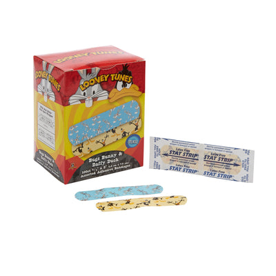 Looney Tunes™ Stat Strip® Adhesive Strip, 3/4 x 3 Inch, 1 Box of 100 (General Wound Care) - Img 1