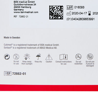 Cutimed® Sorbact® WCL Antimicrobial Wound Contact Layer Dressing, 4 x 4 Inch, 1 Box of 10 () - Img 4