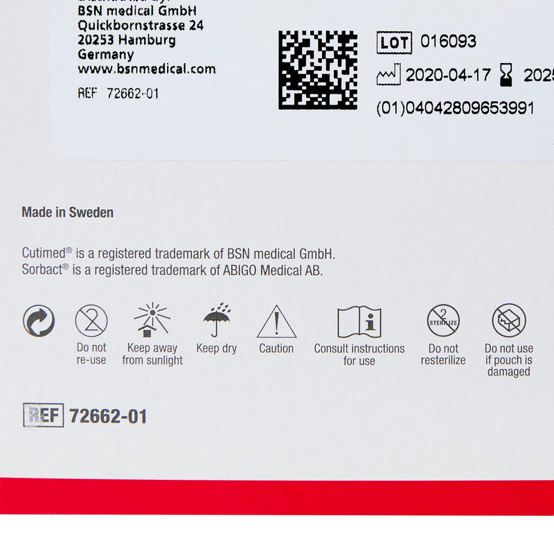 Cutimed® Sorbact® WCL Antimicrobial Wound Contact Layer Dressing, 4 x 4 Inch, 1 Each () - Img 4