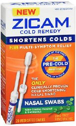 Zicam® Cold Remedy Medicated Nasal Swabs, 1 Box of 20 (Over the Counter) - Img 1