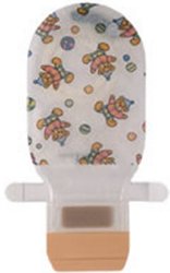 Assura®ColoKids™ Drainable Teddy Bear Design Colostomy Pouch, 6¼ Inch Length, 1 Inch Flange, 1 Box of 10 (Ostomy Pouches) - Img 1