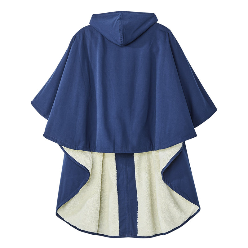 Silverts® Warm Wheelchair Cape with Hood, Navy Blue, 1 Each (Capes and Ponchos) - Img 2