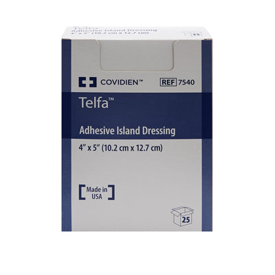 Telfa™ White Adhesive Dressing, 4 x 5 Inch, 1 Carton of 25 (General Wound Care) - Img 2