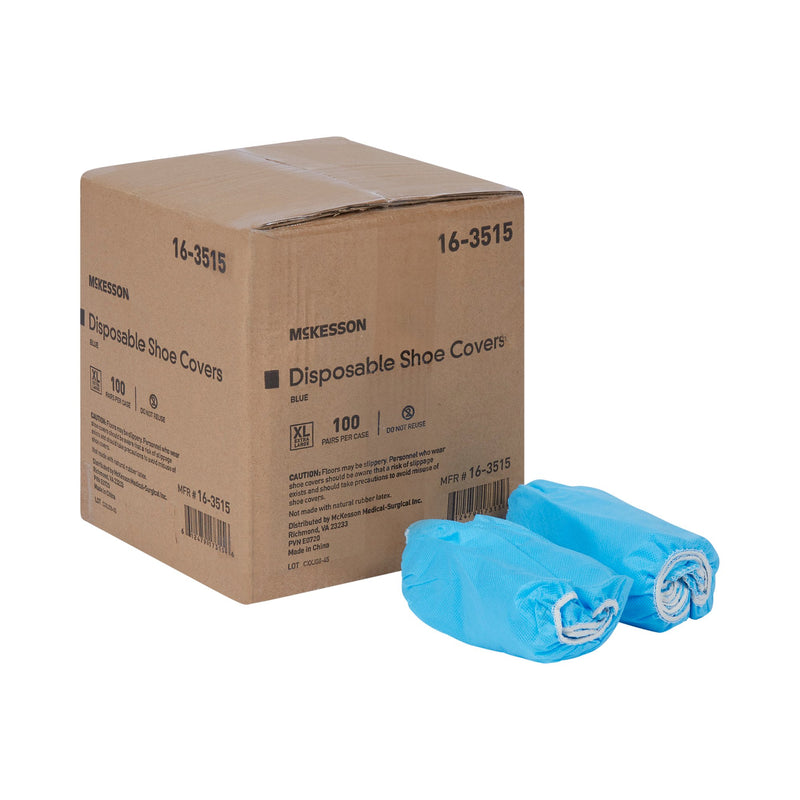 McKesson Blue Shoe Covers, Non-Skid, 100 Pairs/Box, X-Large, 1 Case of 100 (Shoe Covers) - Img 5