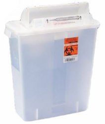 SharpStar™ In-Room™ Multi-purpose Sharps Container, 3 Gallon, 16½ x 13¾ x 6 Inch, 1 Each () - Img 1