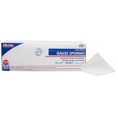 Dukal™ Nonsterile Gauze Sponge, 3 x 3 Inch, 1 Case of 4000 (General Wound Care) - Img 1