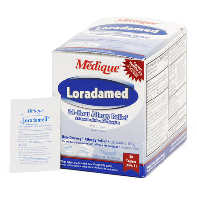 Loradamed Loratadine Allergy Relief, 1 Box of 50 (Over the Counter) - Img 1